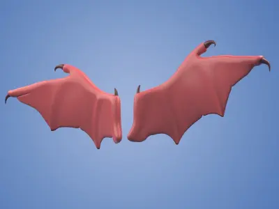 wings animal bird wing feather 3D model
