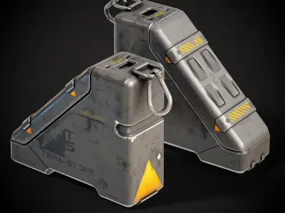 Sci-fi Food Container Low-poly 3D model