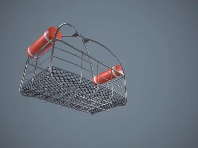 Helicopter Rescue Basket --126-- Low-poly 3D model