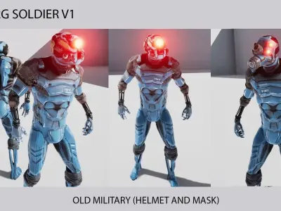 Cyborg Soldier V1  ue4 asset 3D model
