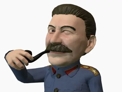 Joseph Stalin caricature  Low-poly 3D model