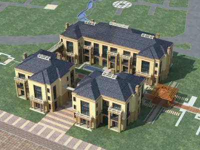 Hotel Building 3D model 74