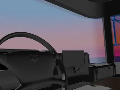 Cargo Truck Low-poly 3D model from CGTrader - Low-poly