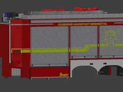 Ziegler Feuerwehr RW-Kran Aufbau 3D model