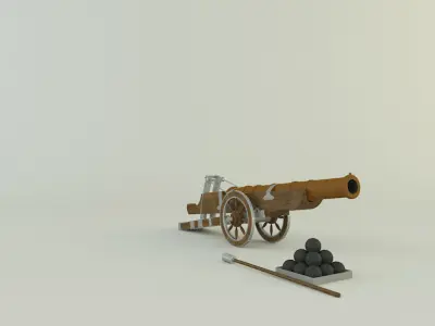 antique soldier gun 3D model