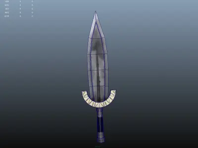 Sword pair of swords Low-poly 3D model purchase