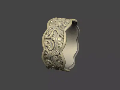 The pattern gothic luxury ring design 3D print model