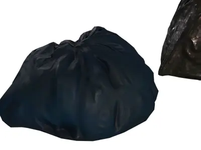 Trash Bag Pack - Game props Low-poly 3D model
