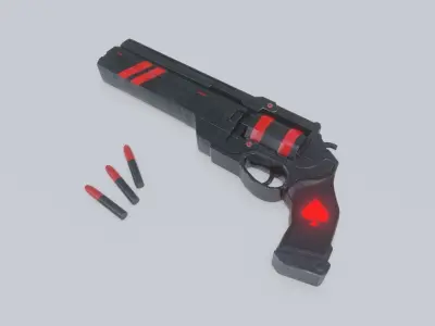 Gun La Muerte Low-poly 3D model