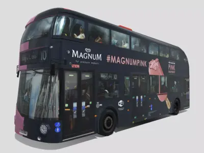 Wrightbus Routemaster Magnum ice livery Low-poly 3D model