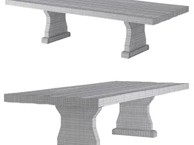 Gregorius Pineo Rodenbach Dining Table 3046 Low-poly 3D model
