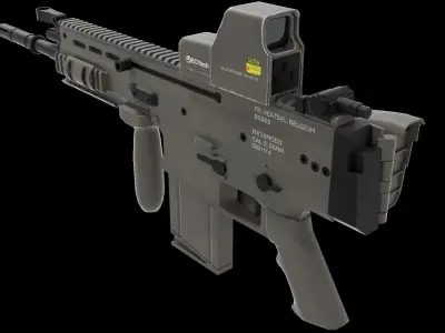 fn scar assault rifle 3D model purchase