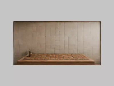Medieval Kitchen Set Low-poly 3D model
