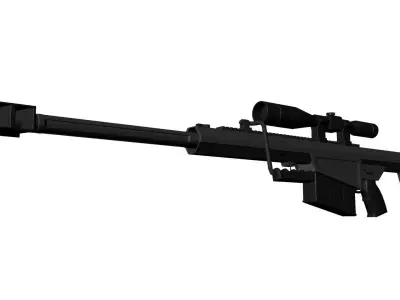 Barret M82 Sniper 3D Model 3D model