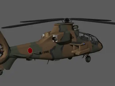 Japan Ground Self-Defense Force OH-1 Reconnaissance heli NINJA 3D model