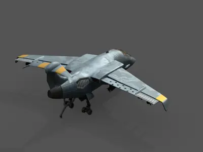 jet plane Low-poly 3D model by 3D-Market-Hub