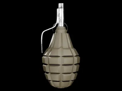 F-1 Grenade - made in Blender Low-poly 3D model