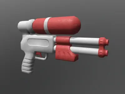 Modular Water Pistol Low-poly 3D model