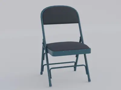 Steel Chair Low-poly 3D model