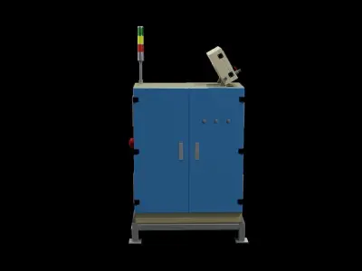 Industrial - 3D Electric Control Box  Low-poly 3D model