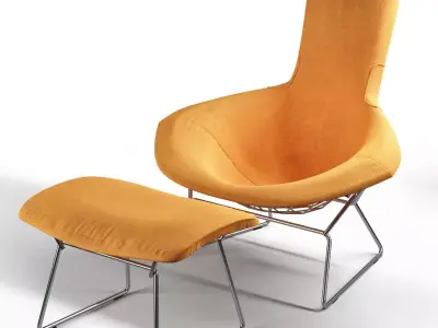 Bertoia Bird Chair 3D model