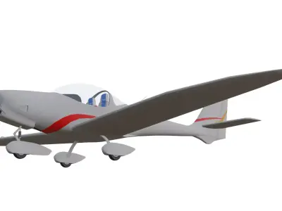 Glider Aquila A210 Low-poly 3D model