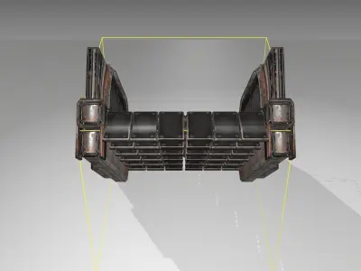 Futuristic Stairs - 22 - Rusty Textures Low-poly 3D model