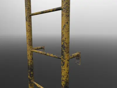 Ladder 3d model with multiple skins Free low-poly 3D model