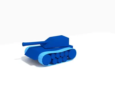 Cartoon Tank 3D model purchase