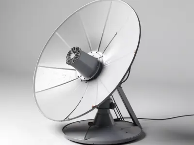 Damaged Satellite Dish 3D Model 3D model