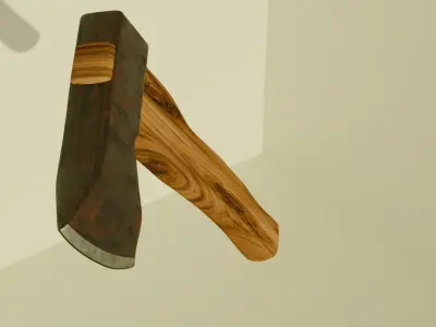 An old  Axe Low-poly 3D model