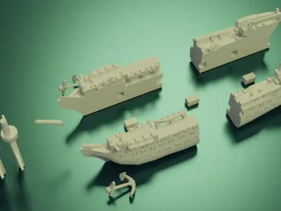 HMS Victory Sliced 3D print model