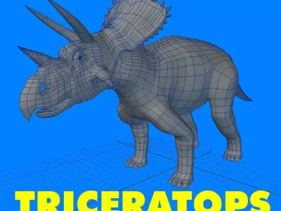 Triceratops Dinosaur 3D model get