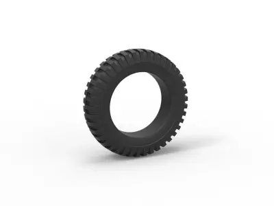 Military tire 3 Scale 1 to 10 3D print model