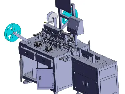 Automatic inspection and packaging machine 3D model