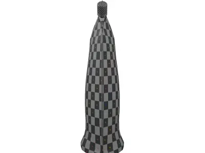 Smooth Beveled Packaging Bag with Lid 3D Model 3D model