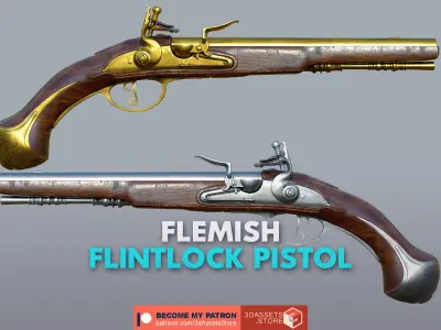Weapon - Flintlock Wheellock Pistol Pack Bundle