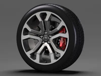 Range Rover SVAutobiography Dynamic wheel 2017 3D model
