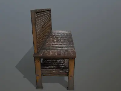 workbench industrial bench Low-poly 3D model
