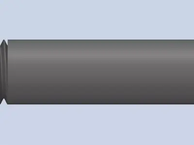 Bolt Partial Thread Hexagonal Head M24x170mm 3D model