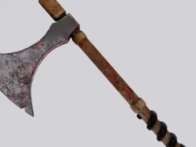 Game weapon Low-poly 3D model