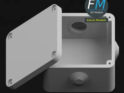 Square junction box 1 3D model