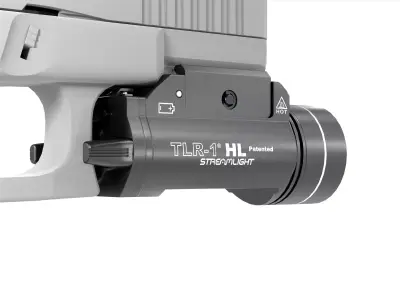 TLR-1 HL StreamLight Tactical Weapon Light Low-poly 3D model