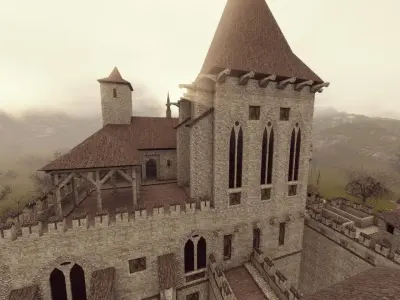 Medieval Castle 3D model 10
