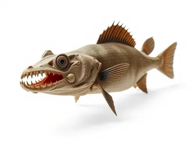 Prehistoric Fish Creature Model Pack Low-poly 3D model
