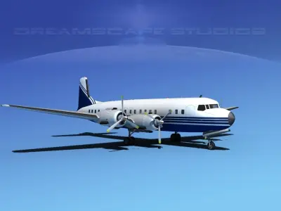 Douglas DC-7B Corporate 5 3D model