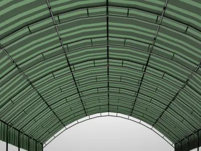 Canvas Shelter Low-poly 3D model