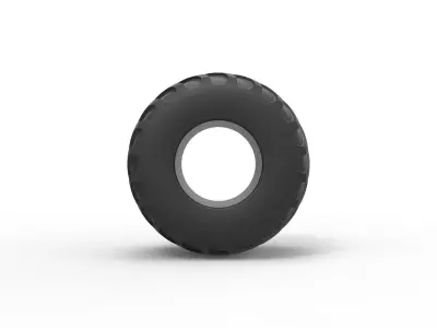 Monster Jam tire 18 Scale 1 to 25 3D print model