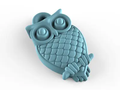 Owl Pendent 01 3D print model