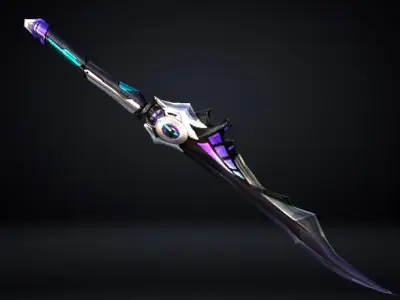 Futuristic Sword Low-poly 3D model
